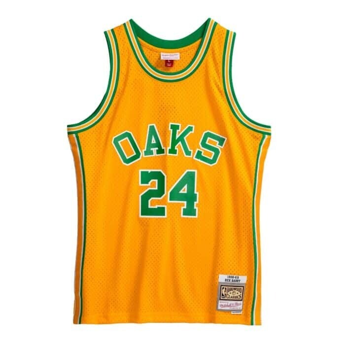 Oakland Oaks Rick Barry 1968-69 Yellow Mitchell & Ness Men’s Swingman Jersey