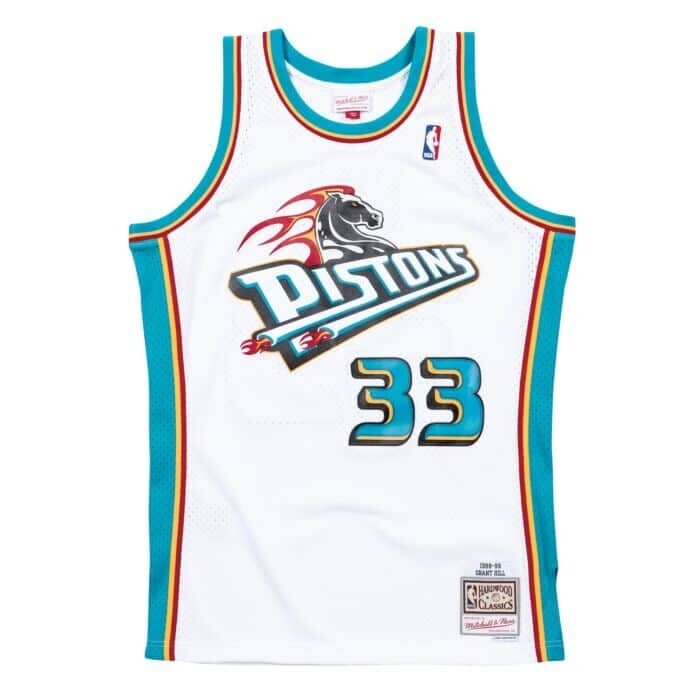 Detroit Pistons Grant Hill 1998-99 Men's White Mitchell & Ness Swingman Jersey