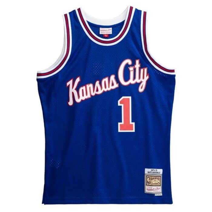 Kansas City Kings Nate Archibald 1975-76 Men's Blue Mitchell & Ness Swingman Jersey