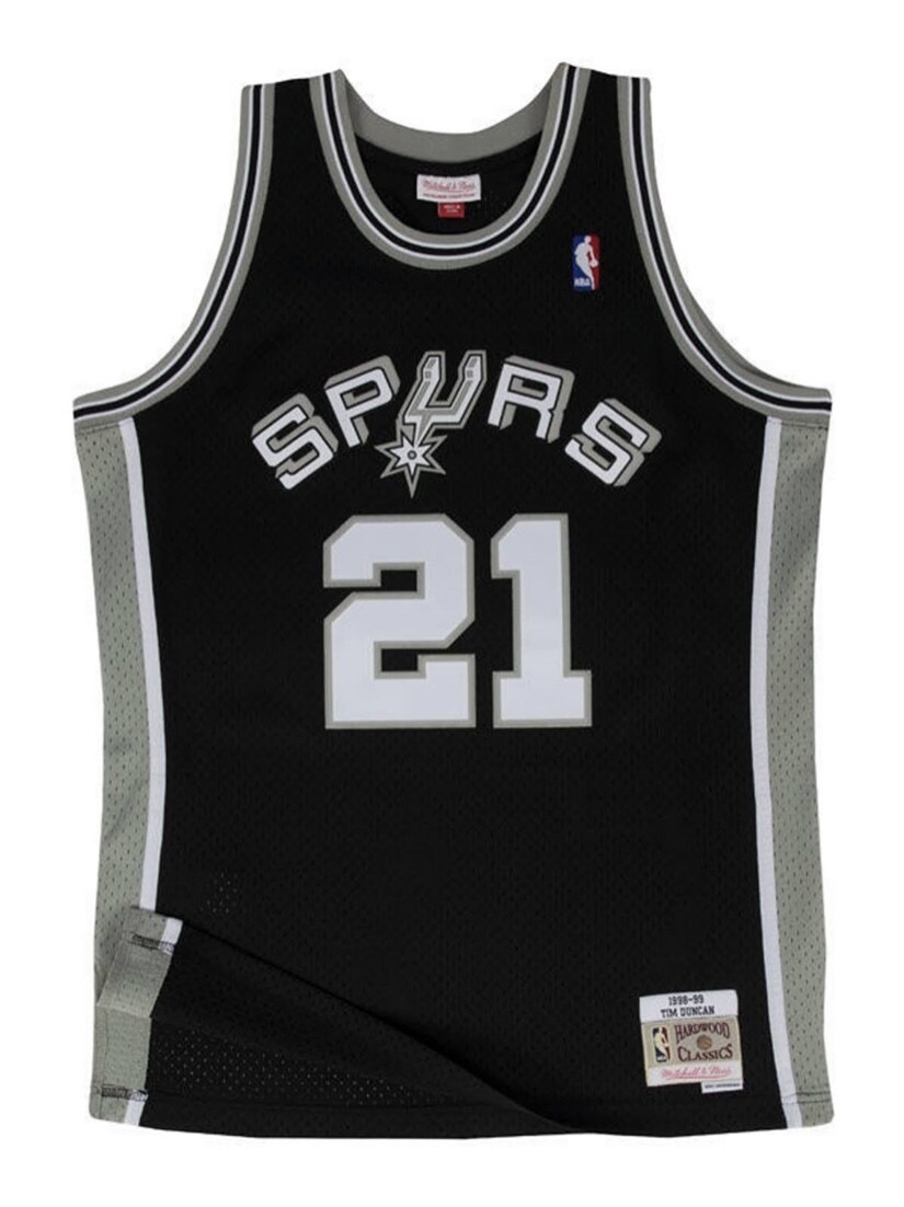 San Antonio Spurs Tim Duncan 1998-99 Men's Black Mitchell & Ness Swingman Jersey San Antonio Spurs Tim Duncan 1998-99 Men's Black Mitchell & Ness Swingman Jersey