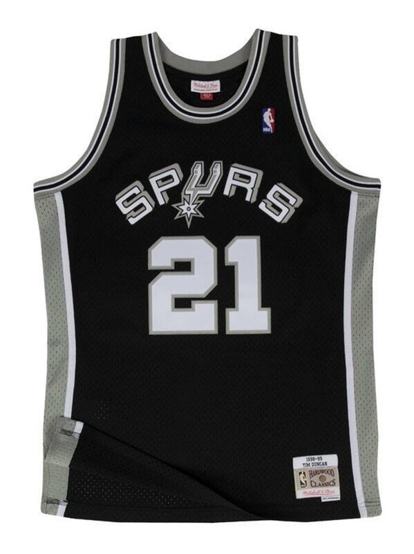 San Antonio Spurs Tim Duncan 1998-99 Men's Black Mitchell & Ness Swingman Jersey