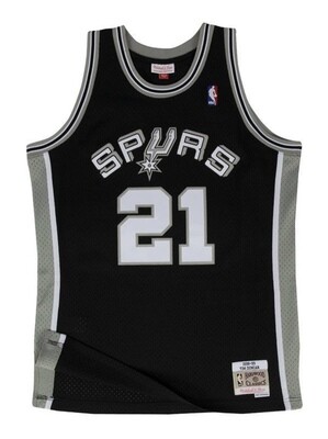 San Antonio Spurs Tim Duncan 1998-99 Men's Black Mitchell & Ness Swingman Jersey