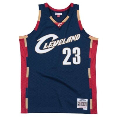 Cleveland Cavaliers LeBron James 2008-09 Men's Navy Mitchell & Ness Swingman Jersey