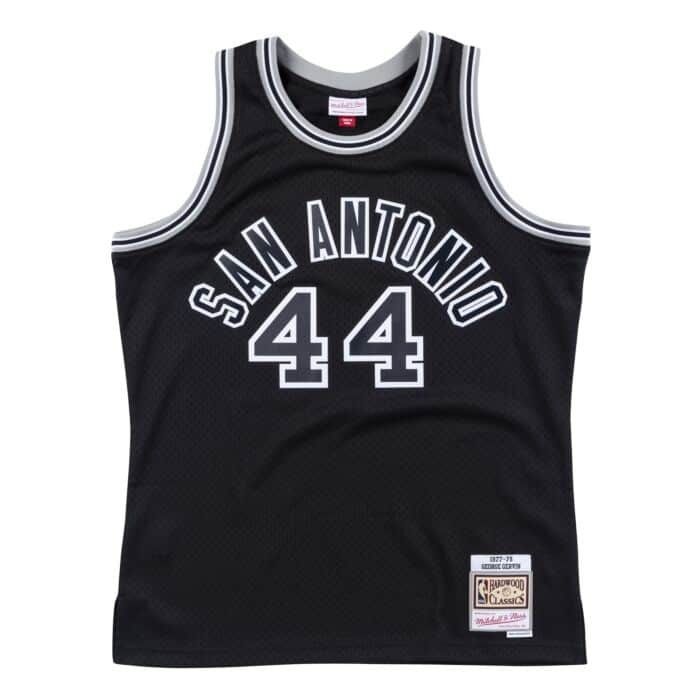 San Antonio Spurs George Gervin 1977-78 Men's Black Mitchell & Ness Swingman Jersey