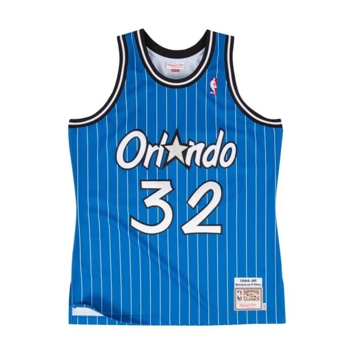 Orlando Magic Shaquille O'Neal 1994-95 Men's Blue Mitchell & Ness Swingman Jersey