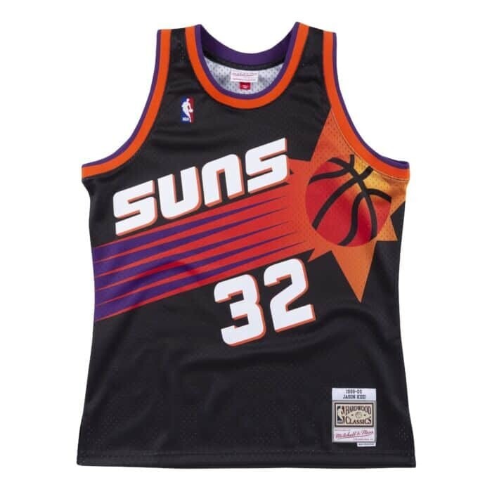 Phoenix Suns Jason Kidd 1999-00 Men's Black Mitchell & Ness Swingman Jersey
