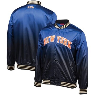 New York Knicks Men's Mitchell & Ness Chinese New Year Satin Full-Snap Jacket New York Knicks Men's Mitchell & Ness Chinese New Year Satin Full-Snap Jacket