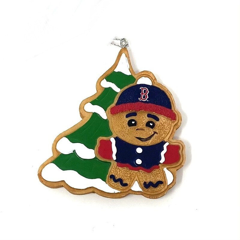 Boston Red Sox Gingerbread Man Ornament Set of 2