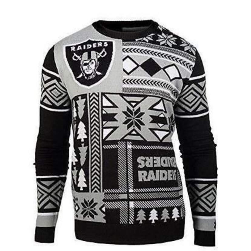 Las Vegas Raiders Men’s Holiday Patches Ugly Christmas Sweater
