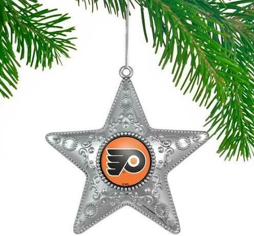 Philadelphia Flyers Silver Star Ornament Set of 3 Philadelphia Flyers Silver Star Ornament Set of 3