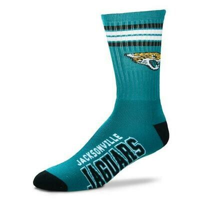 Jacksonville Jaguars Adult 4-Stripe Deuce Socks Jacksonville Jaguars Adult 4-Stripe Deuce Socks