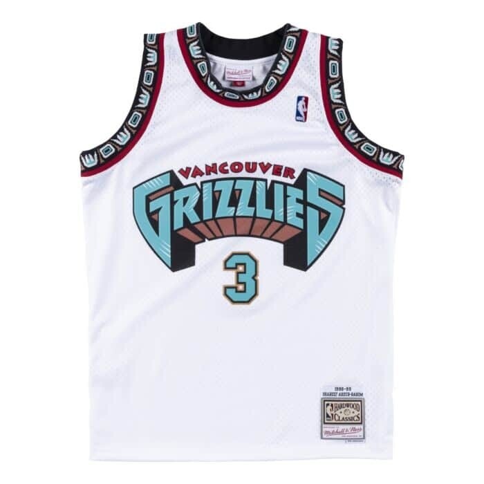 Vancouver Grizzlies Shareef Abdur-Rahim 1998-99 Men's White Mitchell & Ness Swingman Jersey Vancouver Grizzlies Shareef Abdur-Rahim 1998-99 Men's White Mitchell & Ness Swingman Jersey