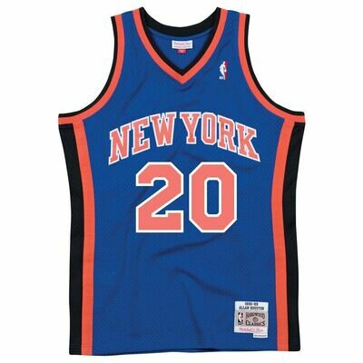 New York Knicks Allan Houston 1998-99 Men's Blue Mitchell & Ness Swingman Jersey New York Knicks Allan Houston 1998-99 Men's Blue Mitchell & Ness Swingman Jersey