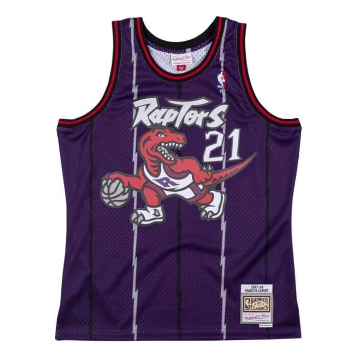 Toronto Raptors Marcus Camby 1997-98 Men's Purple Mitchell & Ness Swingman Jersey