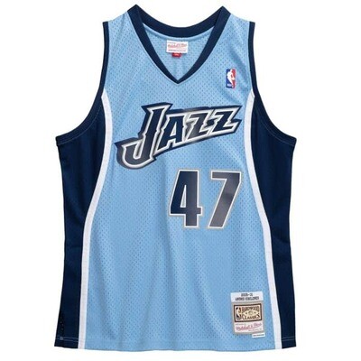 Utah Jazz Andrei Kirilenko 2009-10 Men's Baby Blue Mitchell & Ness Swingman Jersey