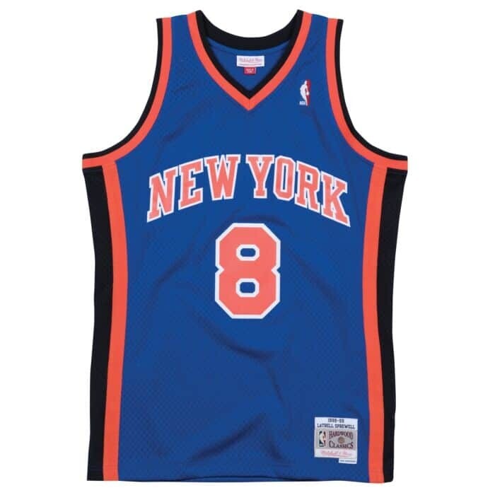 New York Knicks Latrell Sprewell 1998-99 Men's Blue Mitchell & Ness Swingman Jersey