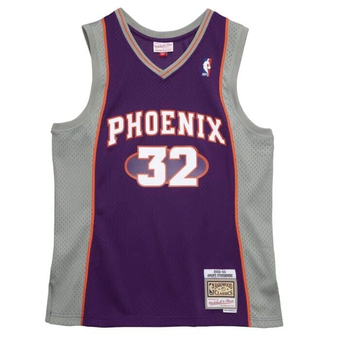Phoenix Suns Amar'E Stoudemire 2002-03 Men's Purple Mitchell & Ness Swingman Jersey Phoenix Suns Amar'E Stoudemire 2002-03 Men's Purple Mitchell & Ness Swingman Jersey