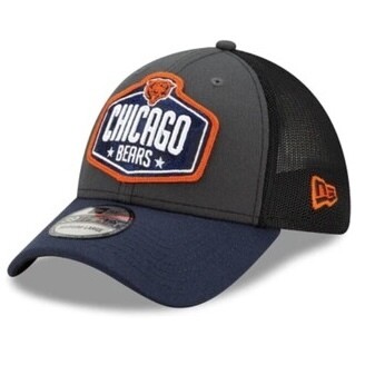 Chicago Bears Men’s New Era Black NFL Draft 39Thirty Fitted Trucker Hat