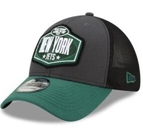 New York Jets Men’s New Era Black NFL Draft 39Thirty Fitted Trucker Hat