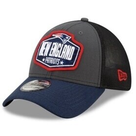 New England Patriots Men’s New Era Black NFL Draft 39Thirty Fitted Trucker Hat