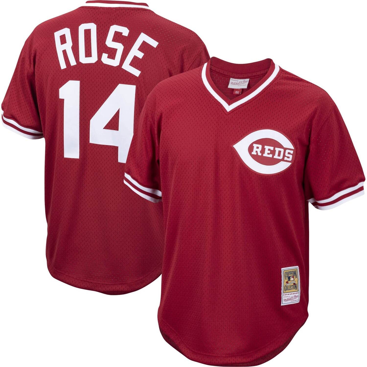 Cincinnati Reds Pete Rose 1984 Men's Red Mitchell & Ness Mesh Jersey