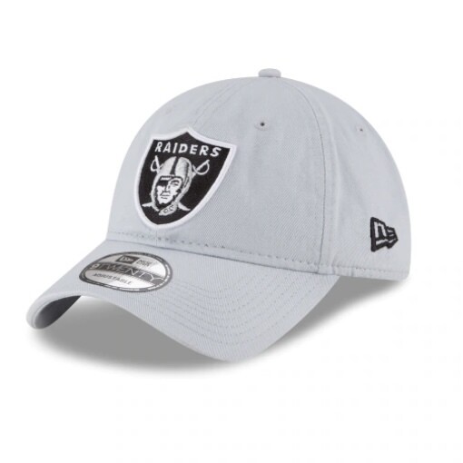Las Vegas Raiders Men's Gray New Era 9Twenty Adjustable Hat Las Vegas Raiders Men's Gray New Era 9Twenty Adjustable Hat