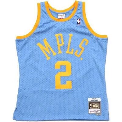 Los Angeles Lakers Derek Fisher 2001-02 Men's Baby Blue Mitchell & Ness Swingman Jersey