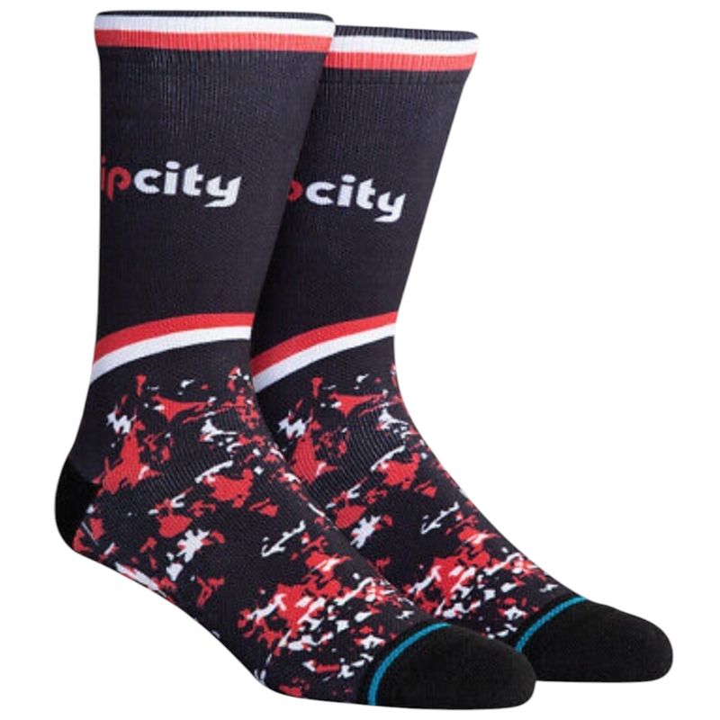 Portland Trail Blazers Men's Blocked Crew Socks