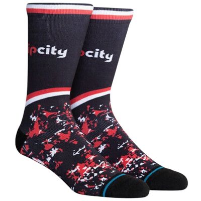 Portland Trail Blazers Men's Blocked Crew Socks