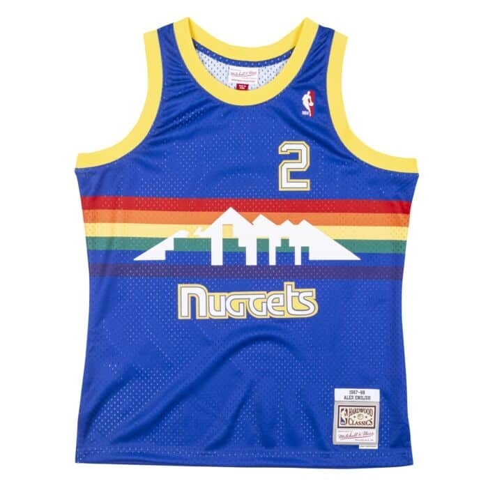 Denver Nuggets Alex English 1987-88 Men's Blue Mitchell & Ness Swingman Jersey