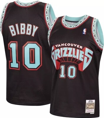 Vancouver Grizzlies Mike Bibby 98-99 Men's Black Mitchell & Ness Reload Swingman Jersey