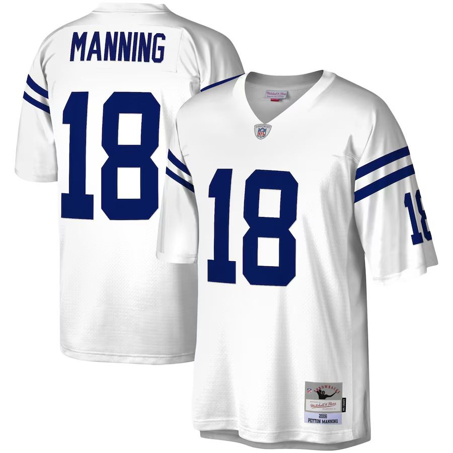 Indianapolis Colts Peyton Manning 2006 White Mitchell & Ness Men's Legacy Jersey Indianapolis Colts Peyton Manning 2006 White Mitchell & Ness Men's Legacy Jersey