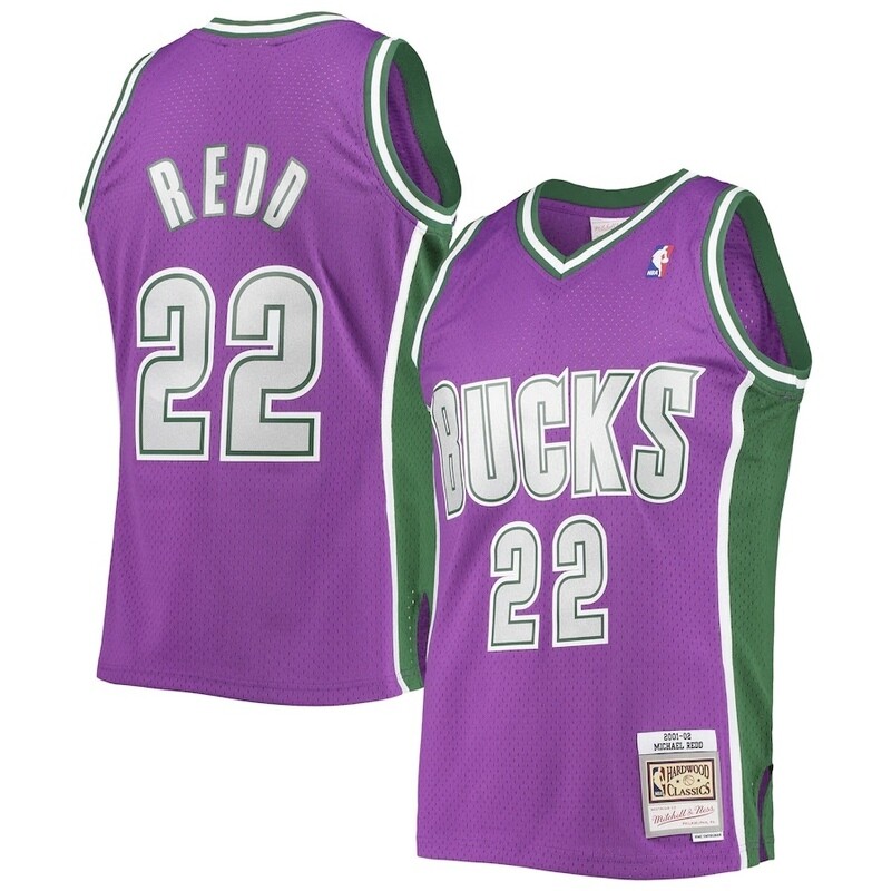 Milwaukee Bucks Michael Redd 2001-02 Men's Purple Mitchell & Ness Swingman Jersey