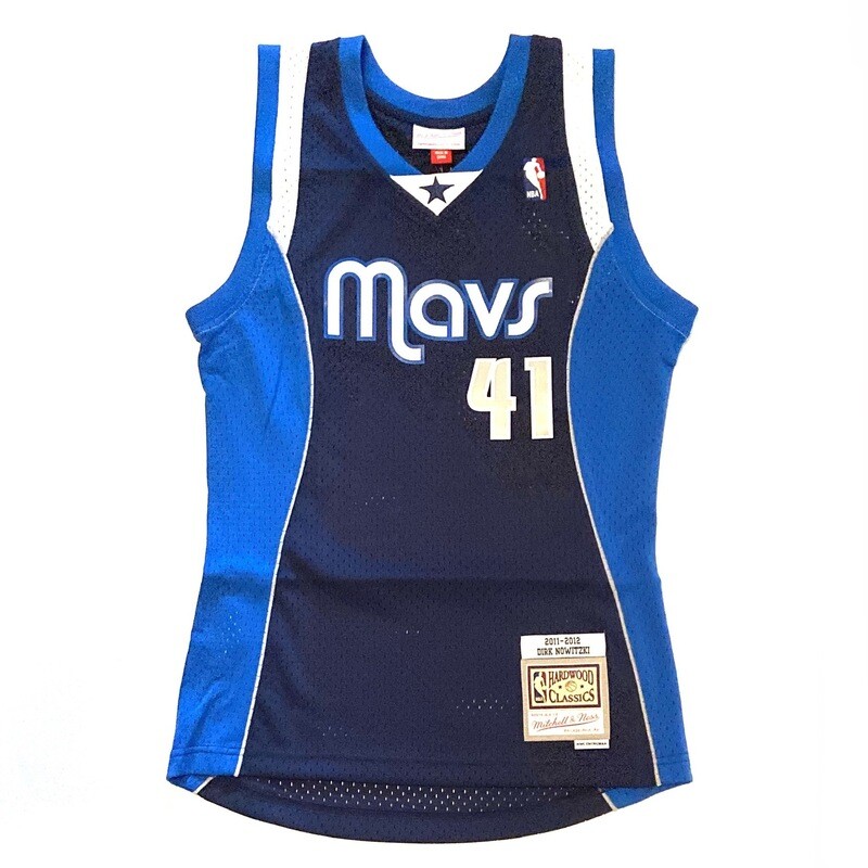 Dallas Mavericks Dirk Nowitzki 2011-12 Men's Blue Mitchell & Ness Swingman Jersey
