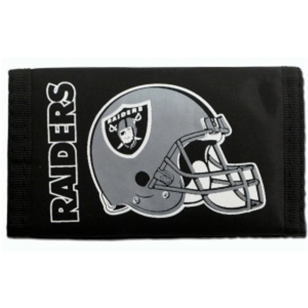 Las Vegas Raiders Nylon Tri-Fold Wallet Las Vegas Raiders Nylon Tri-Fold Wallet