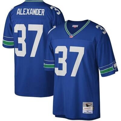 Seattle Seahawks Shaun Alexander 2000 Blue Mitchell & Ness Men's Legacy Jersey Seattle Seahawks Shaun Alexander 2000 Blue Mitchell & Ness Men's Legacy Jersey