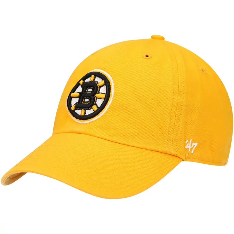 Boston Bruins Men’s Yellow 47 Brand Clean Up Adjustable Hat