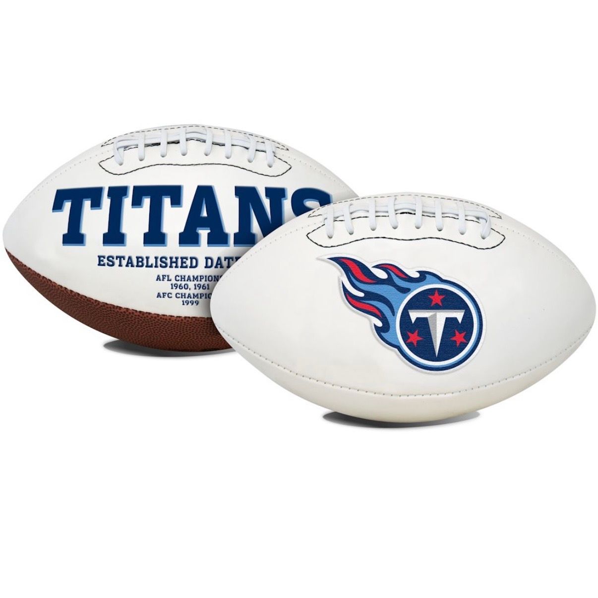 Tennessee Titans Full Size Embroidered Signature Series White Panel Football Tennessee Titans Full Size Embroidered Signature Series White Panel Football