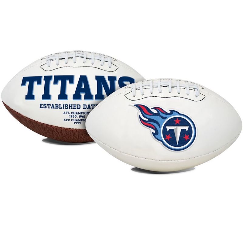 Tennessee Titans Full Size Embroidered Signature Series White Panel Football Tennessee Titans Full Size Embroidered Signature Series White Panel Football