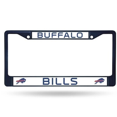 Buffalo Bills Navy Chrome Metal License Plate Frame Buffalo Bills Navy Chrome Metal License Plate Frame