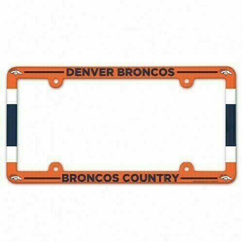 Denver Broncos Plastic License Plate Frame Denver Broncos Plastic License Plate Frame