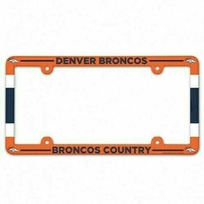 Denver Broncos Plastic License Plate Frame