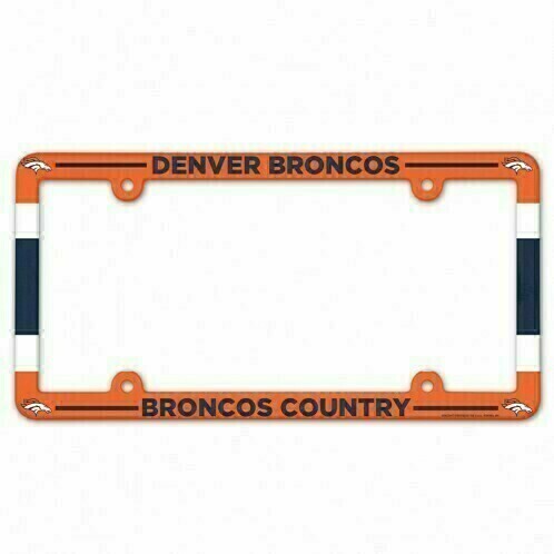 Denver Broncos Plastic License Plate Frame