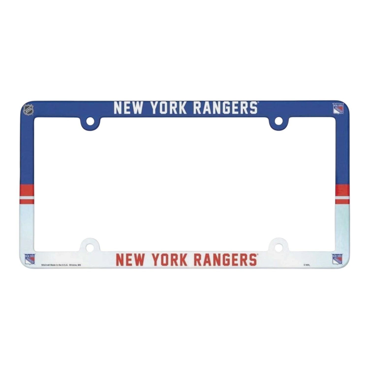 New York Rangers Plastic License Plate Frame New York Rangers Plastic License Plate Frame