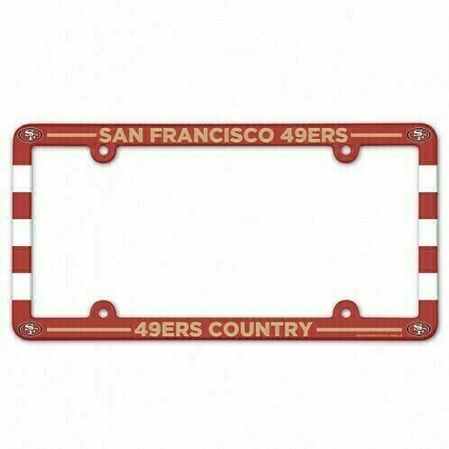 San Francisco 49ers Plastic License Plate Frame