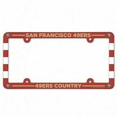 San Francisco 49ers Plastic License Plate Frame
