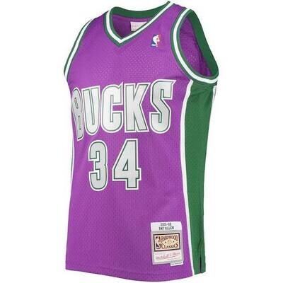 Milwaukee Bucks Ray Allen 2001-02 Men's Purple Mitchell & Ness Swingman Jersey