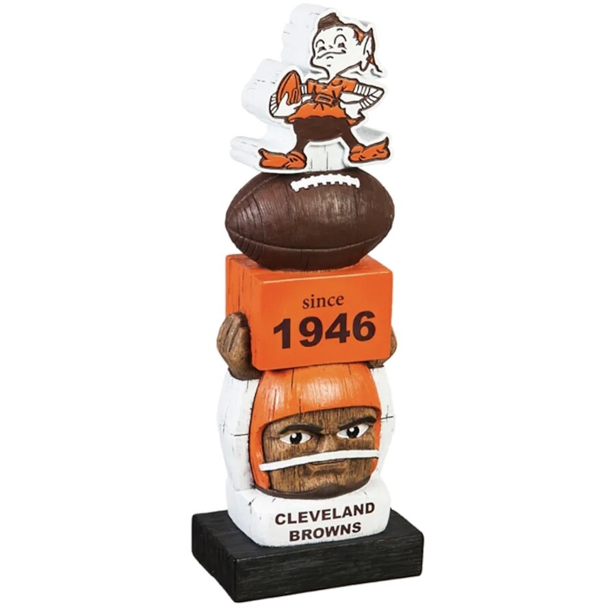 Cleveland Browns Retro Tiki Totem Team Statue