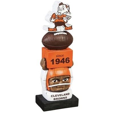 Cleveland Browns Retro Tiki Totem Team Statue