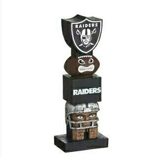 Las Vegas Raiders Tiki Totem Team Statue